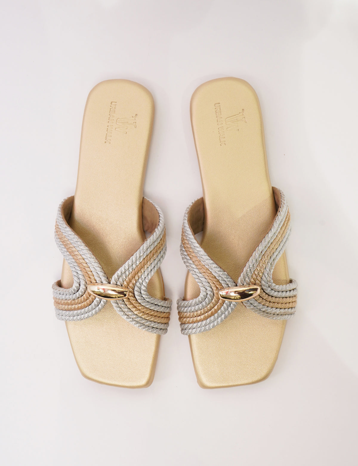 Marina Knot Flats – Gold & Silver