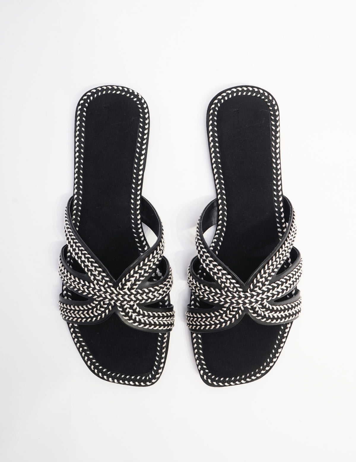 Braided Rope Flats - Black
